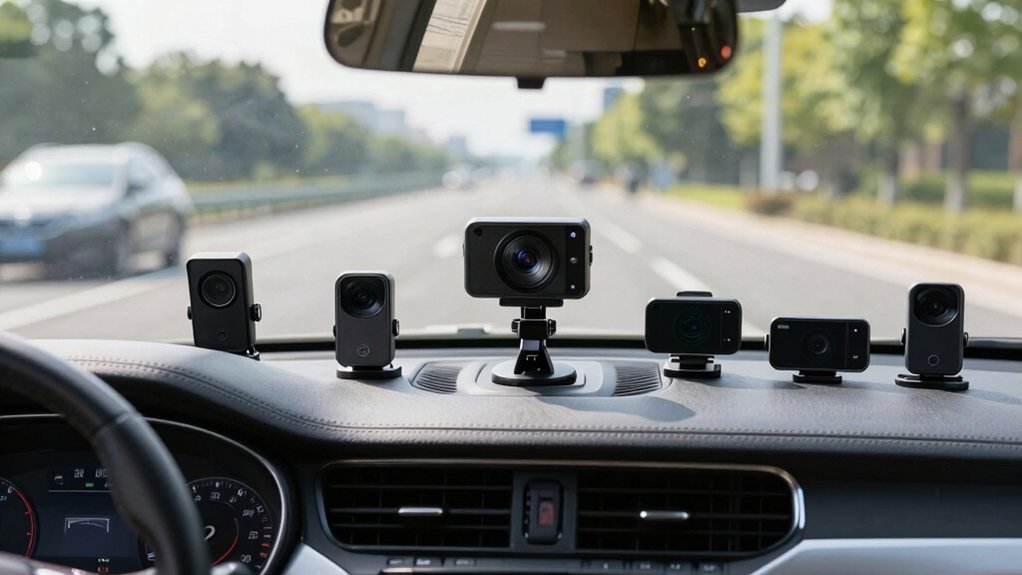 clear dash cam mounts