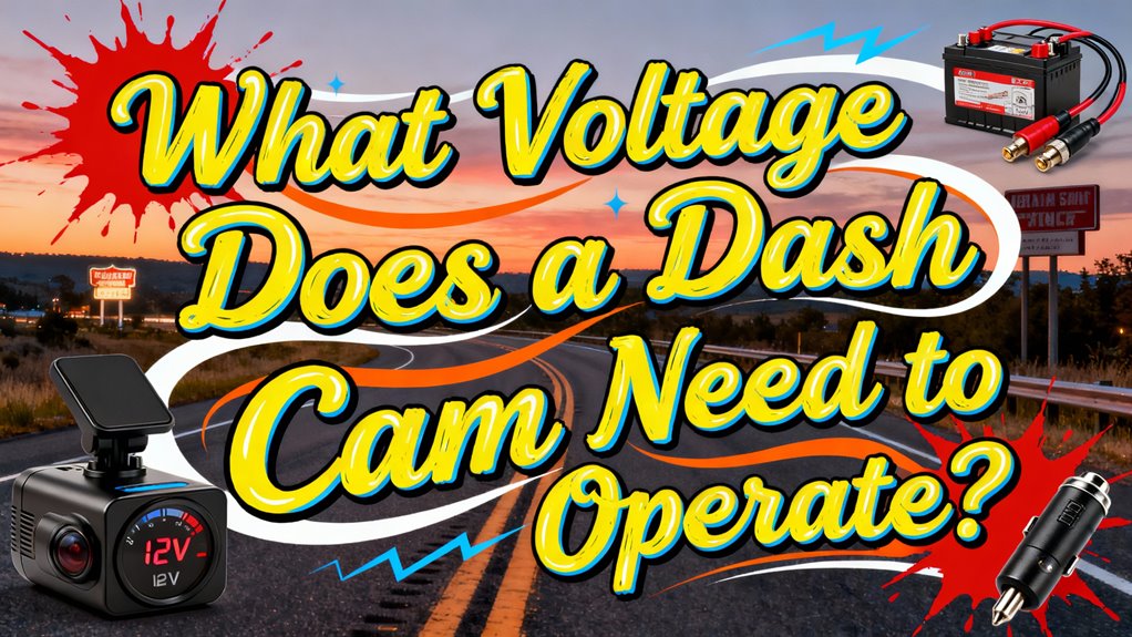 dash cam operating voltage requirements